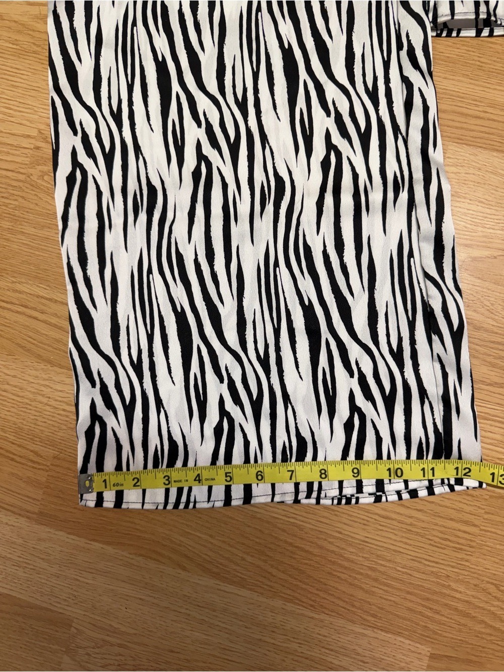 Renee C USA Large Black White Zebra Print Wide Leg Palazzo Pull On Pants - Picture 12 of 12